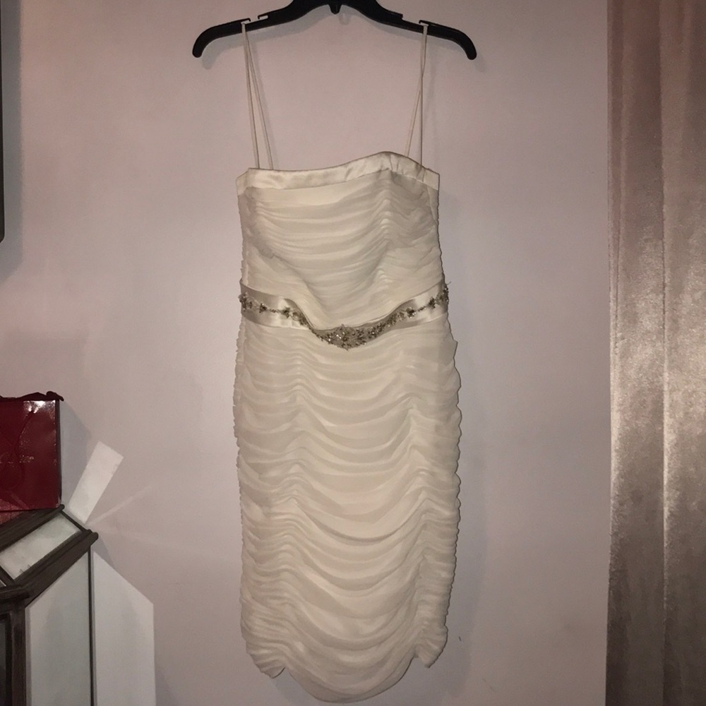 White midi dress